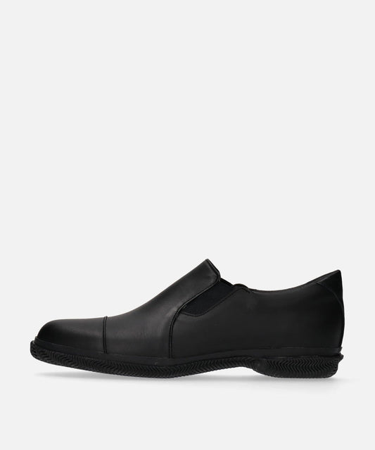 Spingle SP-6158 Black (Super Water Repellent Leather Slip-Ons)