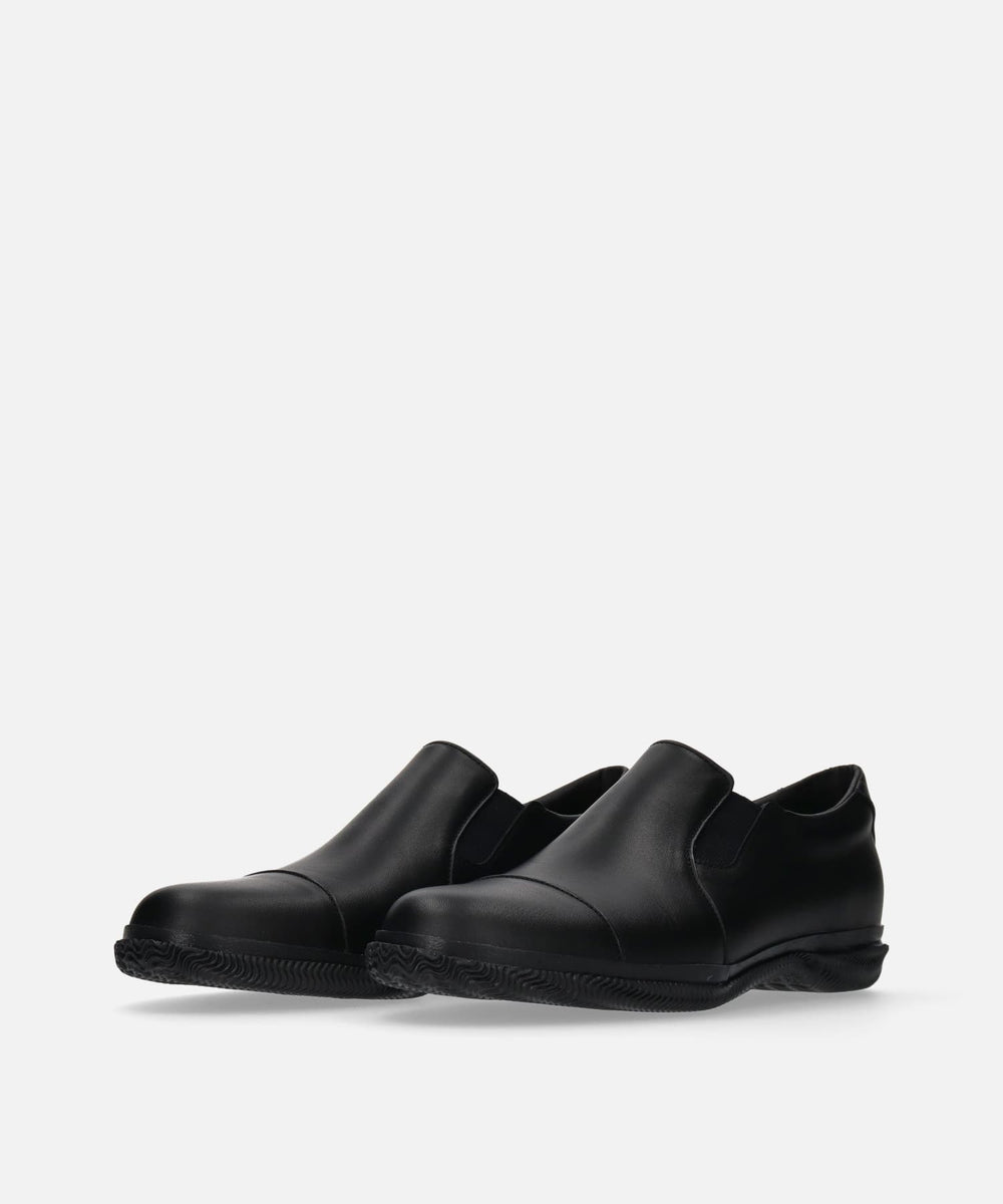 Spingle SP-6158 Black (Super Water Repellent Leather Slip-Ons)