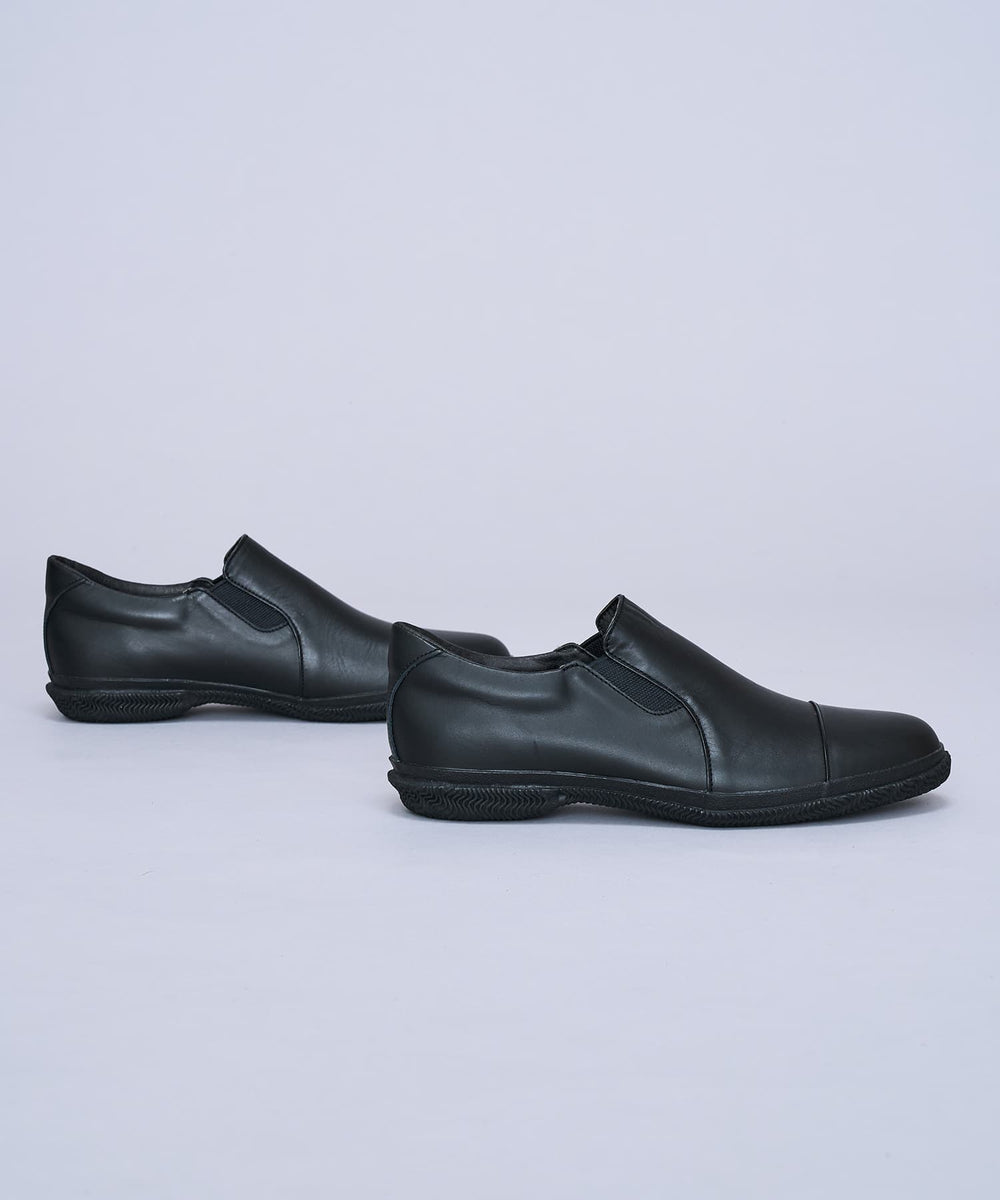 Spingle SP-6158 Black (Super Water Repellent Leather Slip-Ons)