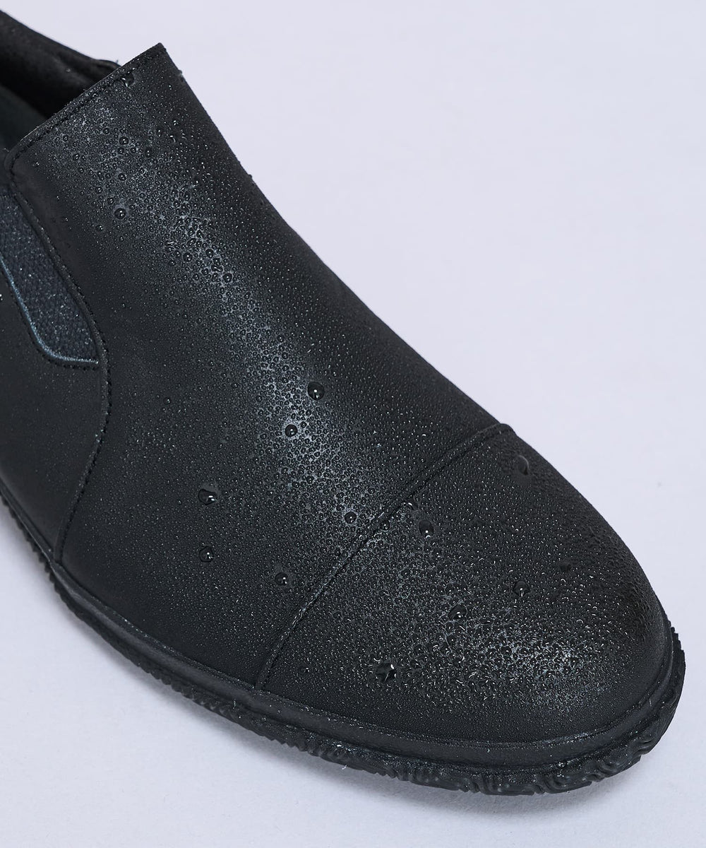 Spingle SP-6158 Black (Super Water Repellent Leather Slip-Ons)