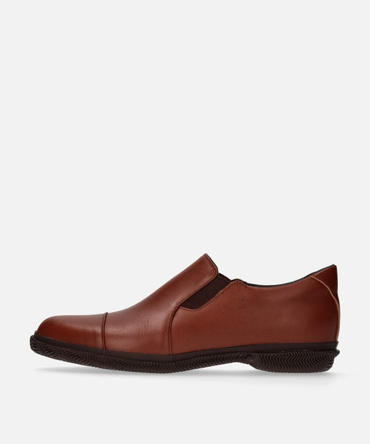 Spingle SP-6158 Red Brown (Super Water Repellent Leather Slip-Ons)