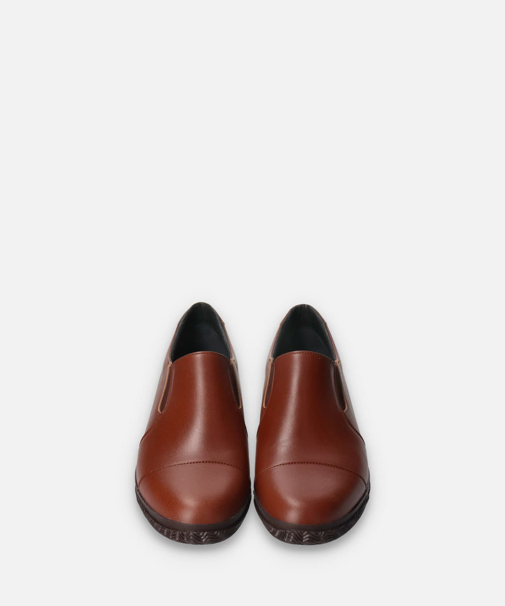 Spingle SP-6158 Red Brown (Super Water Repellent Leather Slip-Ons)